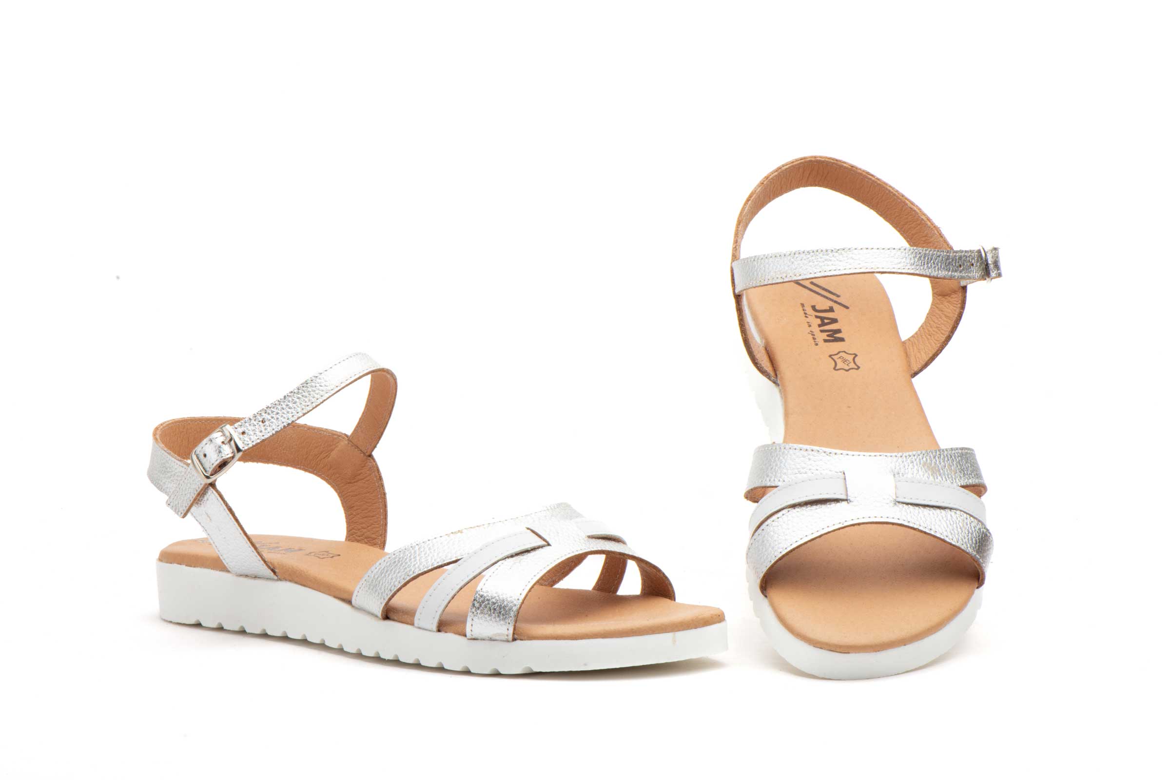 Sandalias Mujer Plata  -  Ref. 9876 XXL Plata
