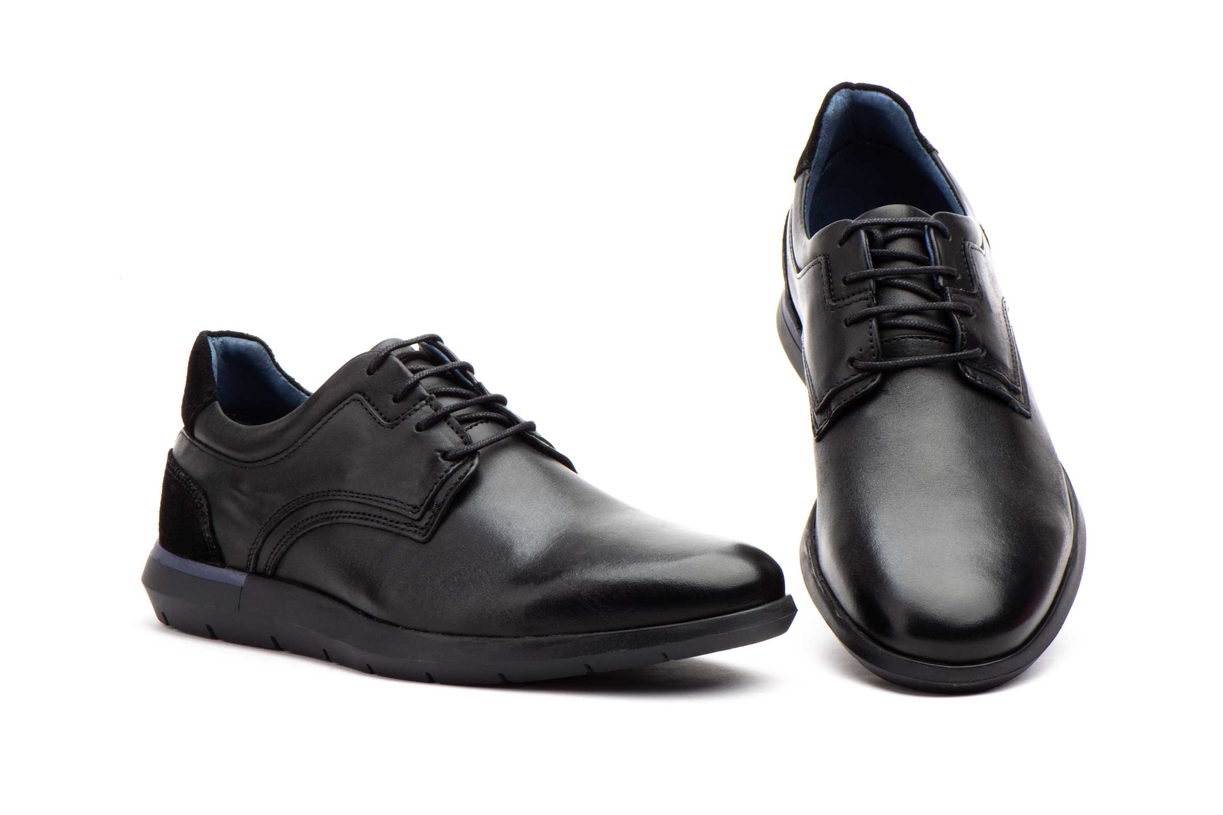 Zapatos Hombre PIel Negro Cordones  -  Ref. TT-231103-B Negro