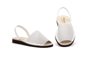 Menorquinas Mujer Piel Blanco  -  Ref. 6702 Blanco