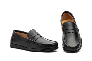 Zapatos Hombre Piel Negro Antifaz  -  Ref. IB-275 Negro