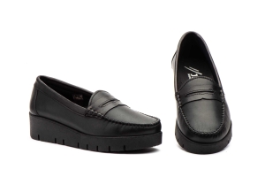 Kiowa Mujer Piel Negro Antifaz Cuña  -  Ref. 3139 Negro