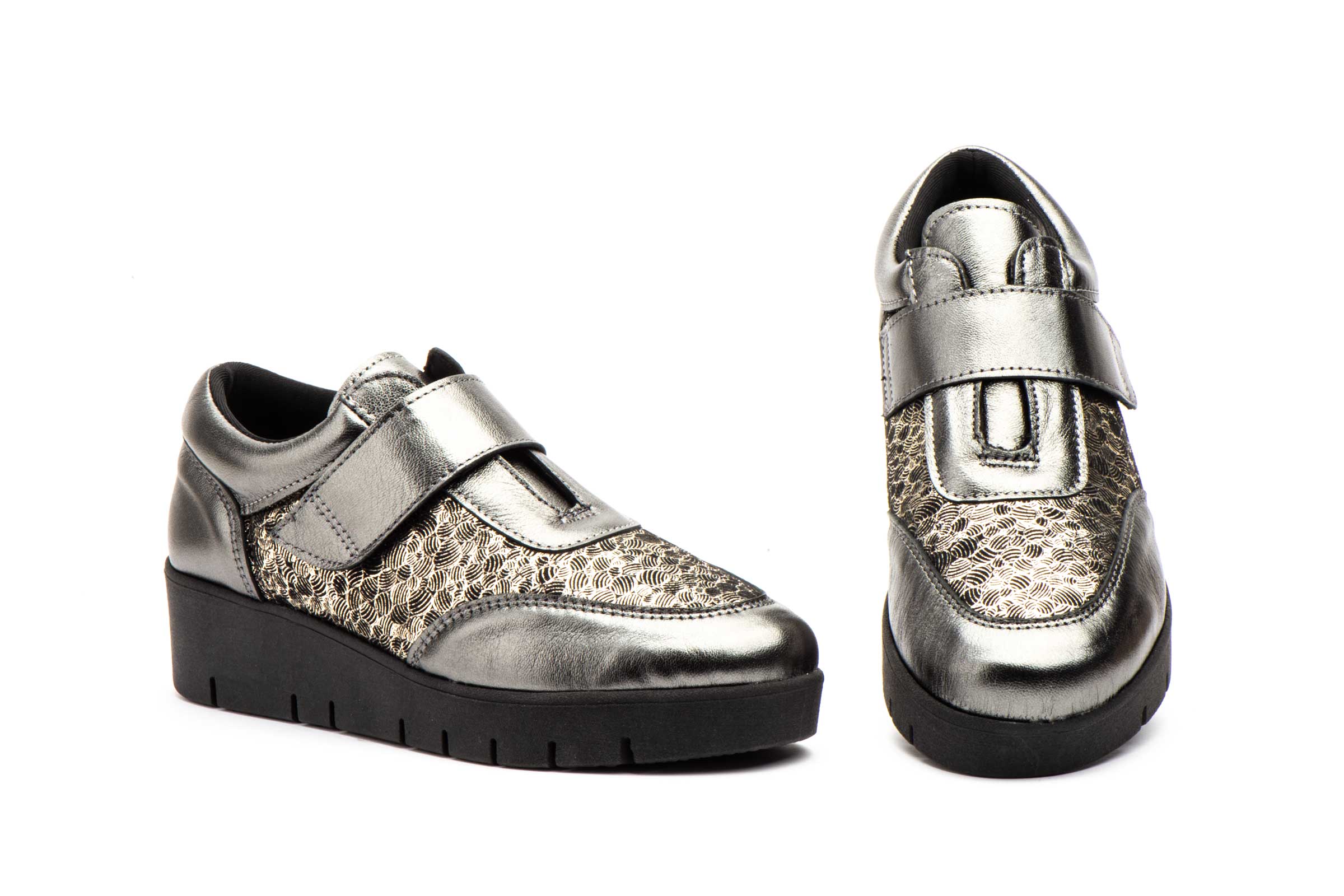 Zapatos Mujer Piel Metal  -  Ref. 3146 Metal