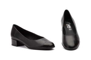 Zapatos Mujer Piel Negro Tacón  -  Ref. 5558 Negro