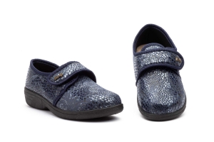 Zapatos Mujer Licra Marino Velcro  -  Ref. TS-P30 Marino