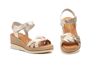 Sandalias Mujer Piel Platino  -  Ref. 3847 Platino