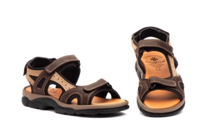 Sandalias Hombre Piel Keloil Moka Taupe Morxiva  -  Ref. MX-7041 Moka Taupe