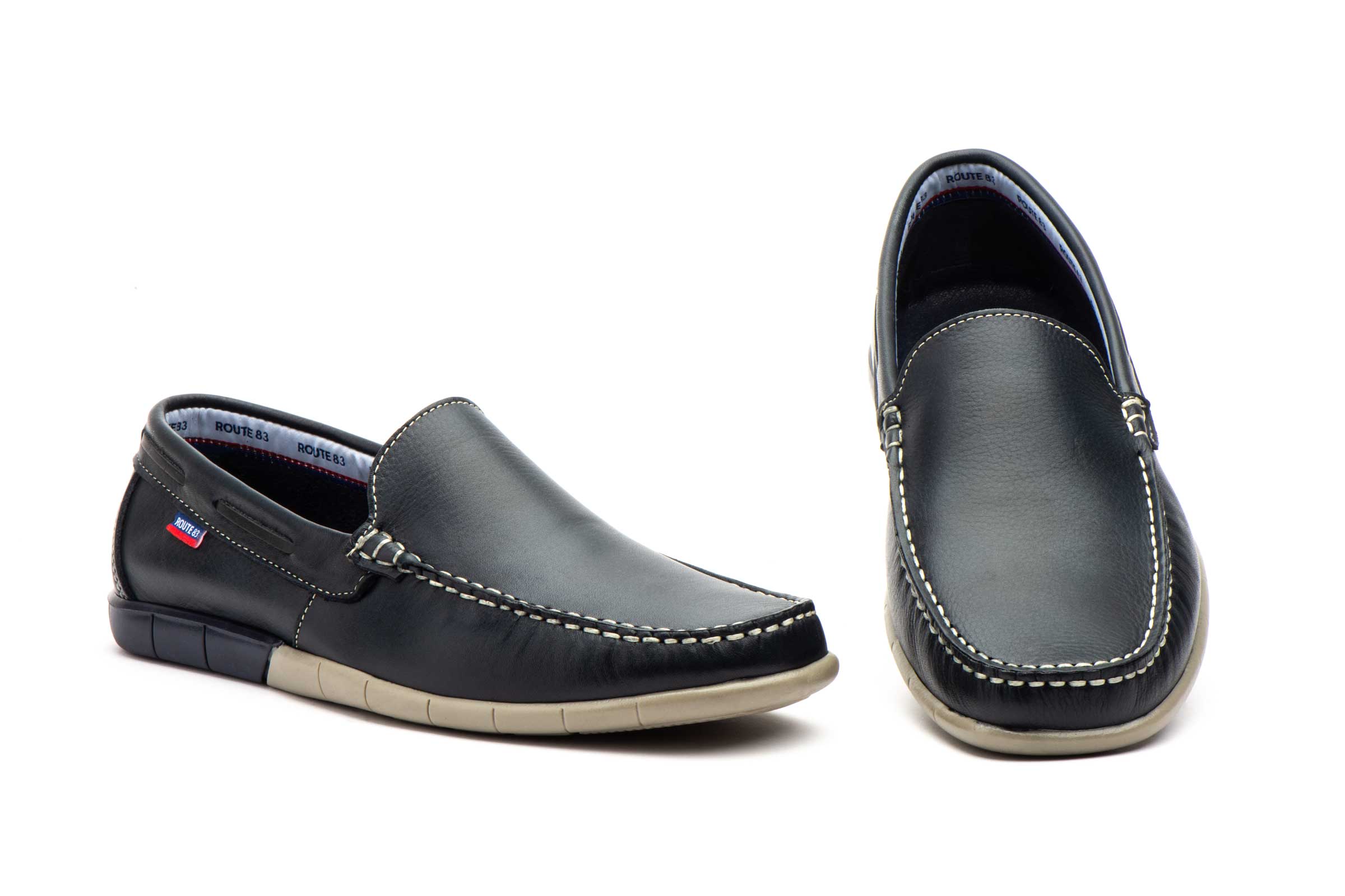 Náuticos Hombre Piel Marino Route 83  -  Ref. R83-2521 Marino