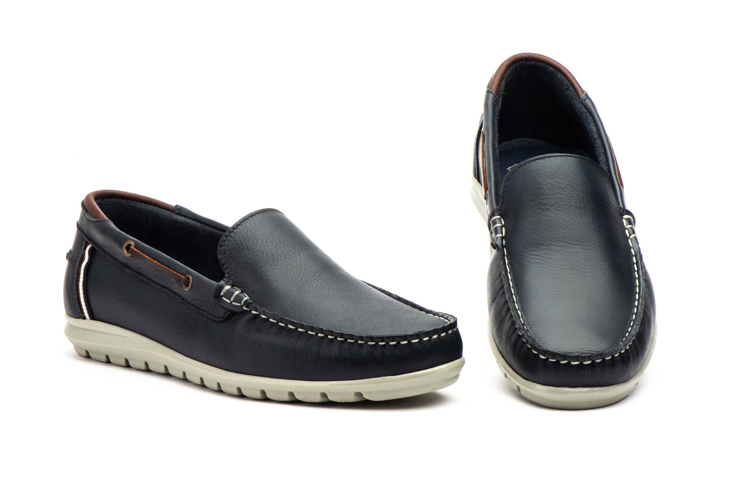 Náuticos Hombre Piel Marino Route 83  -  Ref. R83-902 Marino