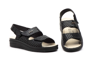 Zuecos Mujer Negro Velcro  -  Ref. TS-780/R/V Negro