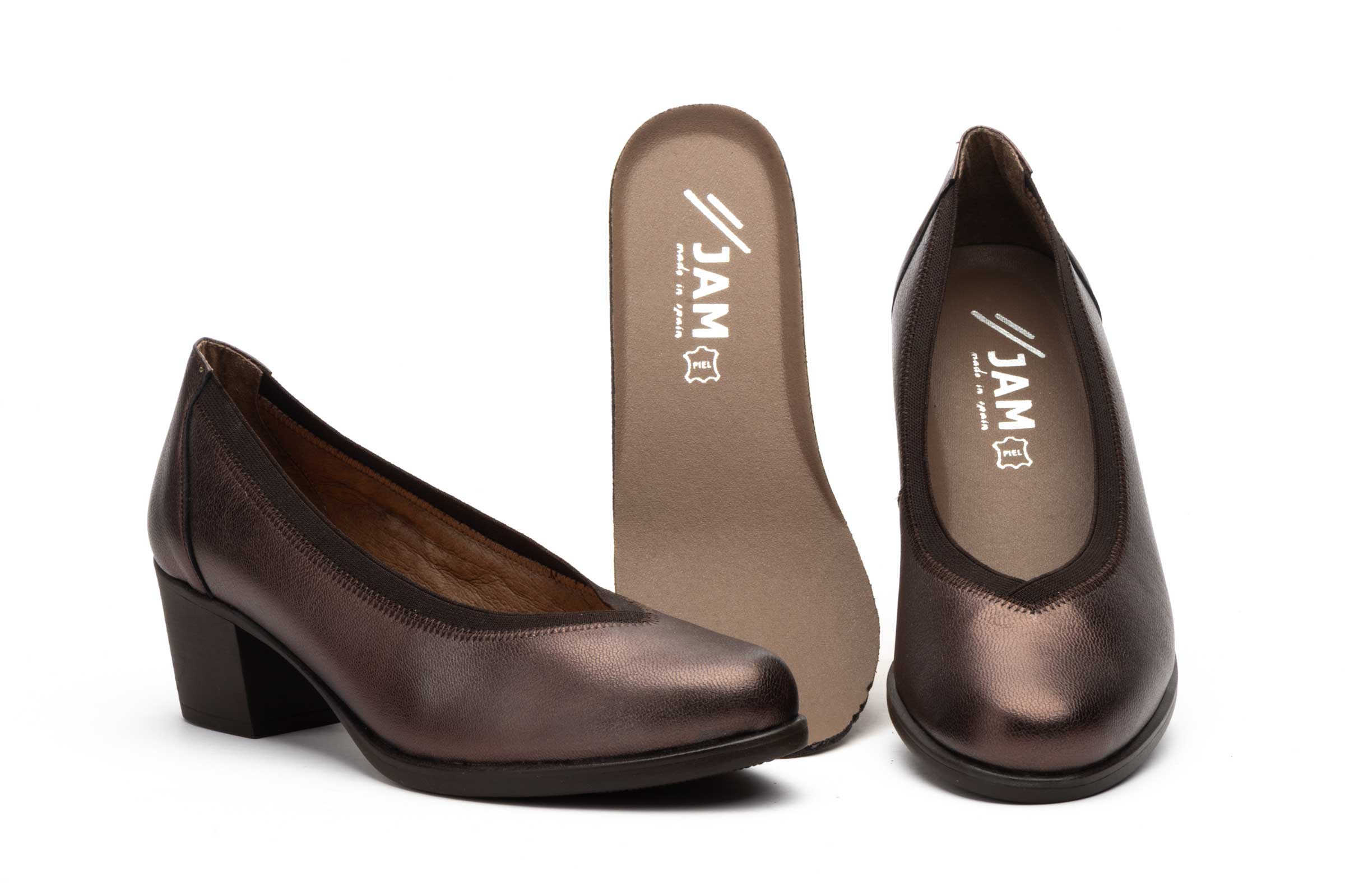 Zapatos Mujer PIel Galaxy Nut Tacón  -  Ref. GV-9571 Galaxy Nut