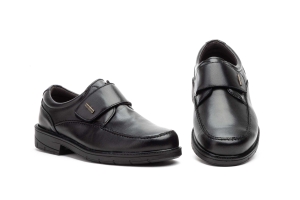 Zapatos Hombre Piel Negro Velcro  -  Ref. SZ-2016 Nejgro
