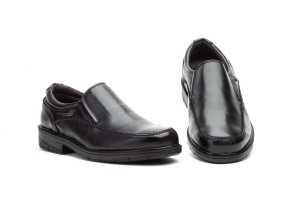 Zapatos Hombre Piel Negro Elásticos  -  Ref. SZ-2018 Negro