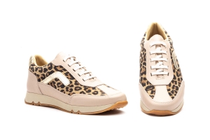 Deportivos Mujer Piel Leopardo Beige  -  Ref. 3155 Leopardo Beige