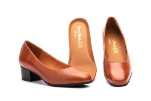 Zapatos Mujer Piel Cuero Tacón  -  Ref. 1631 Cuero