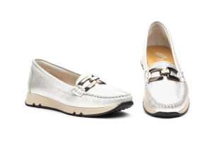 Kiowa Mujer Piel Plata Hebilla  -  Ref. ATN-3158 Plata