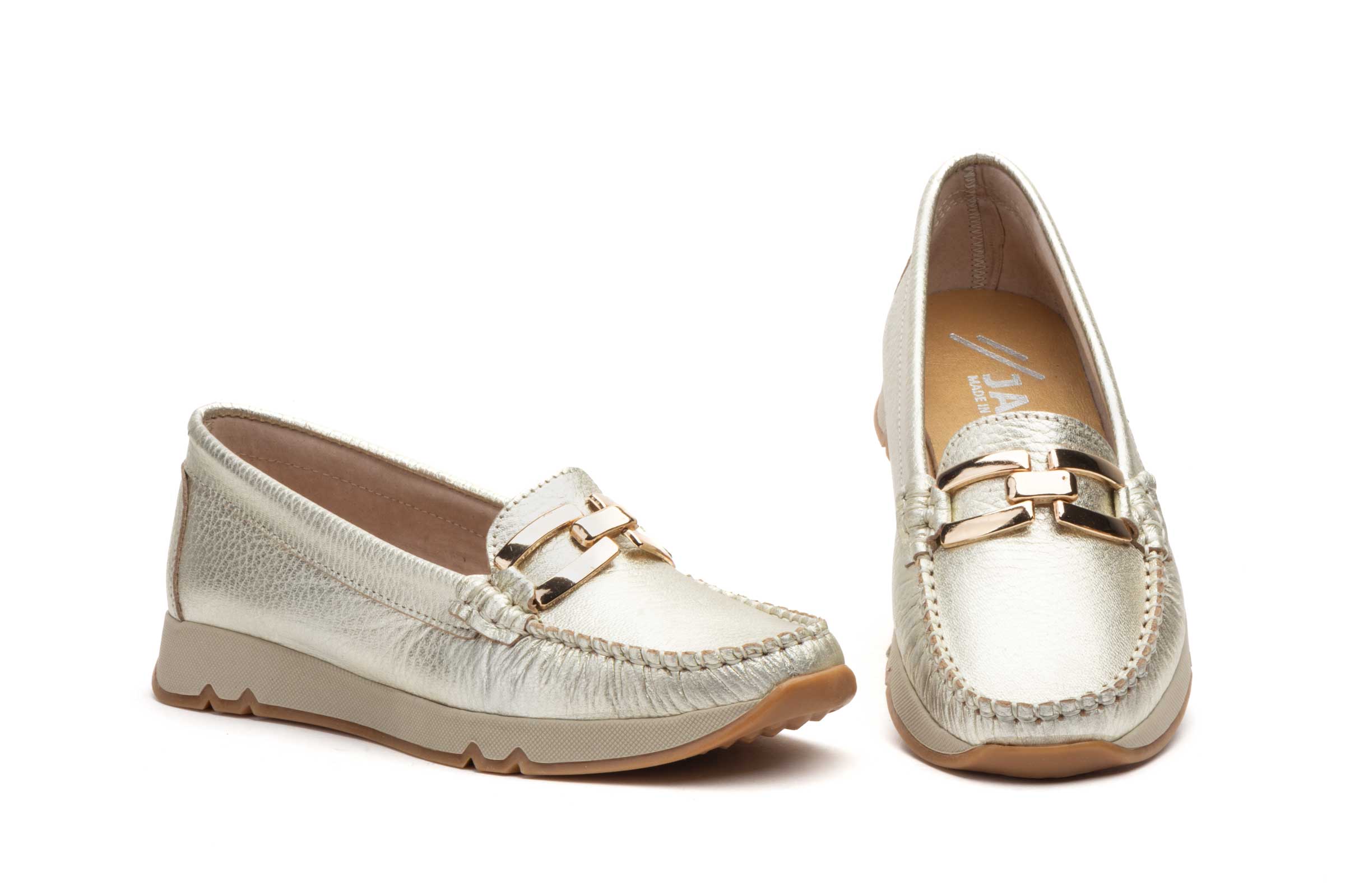 Kiowa Mujer Piel Plata Hebilla  -  Ref. ATN-3158 Platino