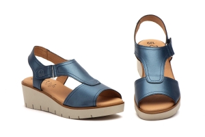 Sandalias Mujer Piel Cava Velcro  -  Ref. AE-3308 Cava