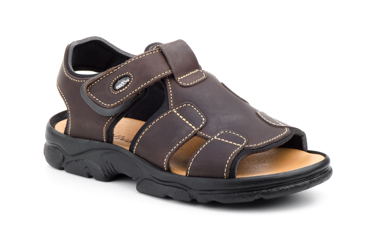 Sandalias Californiana Bio Hombre Piel Marrón Morxiva  -  Ref. 7008 Marrón