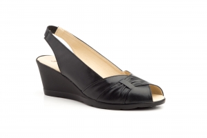 Zapatos Mujer Piel Negro Elásticos  -  Ref. 404 Negro